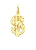 Charm - 14kt Gold American Dollar Sign Charm