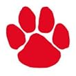 RED PANTHER PAW Glitter Temporary Tattoo 2x2
