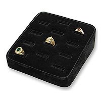 Ring Display 12 Slots Black Rings Jewelry Display