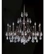 American Brass & Crystal CH9634-US-GT-12G Chateau 10 Light Single Tier Chandelier in Polished Brass with Black Inlay with Golden Teak Strass ® U-Drop crystal