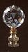 Finial Showcase Austrian Crystal Series Faceted Crystal Ball Finial- C8/C8
