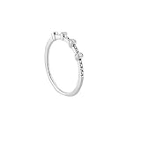 14k White Gold Diamond Stackable Ring
