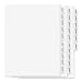 Avery Consumer Products Products - Alphabetical Divider, U, Side Tab, 8-1/2x11, WE - Sold as 1 PK - Dividers are ideal for index briefs, legal exhibits, mortgage documentation files and more. White paper stock features clear RipProof reinforced tabs. Side tabs are printed with Avery Style (Helvetica Bold type) on both sides. Binding edge is unpunched so indexes can fit any binding system. Dividers are made of 30 percent post-consumer material.