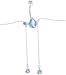 Jewelry : Solar Blue PEAR Gem DAZZLE Dangle BELLY CHAIN