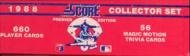 1988 Score Baseball Cards Complete Factory Set of 660 Cards - Includes Many Rookioe Cards and cards of Major League Hall of Famers !!