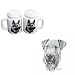 Airedale Terrier Large Salt and Pepper Shakers, Porcelain by Rosalinde (4')