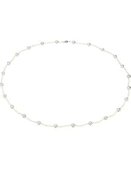 Genuine IceCarats Designer Jewelry Gift Sterling Silver Fw Cult Sil Grey & Whi Prl Nck. 42 Inch Freshwater Cultured Silver Grey White Pearl Necklace Fw Cult Sil Grey & Whi Prl Nck In Sterling Silver