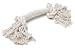 Pet Supplies : White Double Knotted Rope Toy 12 inch