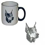Doberman Pinscher Country Mug, Porcelain by Rosalinde (12 oz.)
