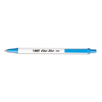 BIC CSM11BE - Clic Stic Ballpoint Retractable Pen, Blue Ink, Medium, Dozen-BICCSM11BE