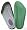 Green top, Silver bottom with purple gel insert