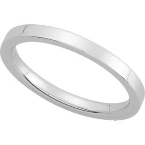 Genuine IceCarats Designer Jewelry Gift 14K White Gold Wedding Band Ring Ring. 02.00 Mm Flat Comfort Fit Band In 14K Whitegold Size 4.5