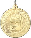 Atlantic City N.J. on Disc, 14K Gold Charm