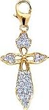 Cross, 14K Gold Diamond Charm