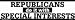 Republicans do it with special interests bumper sticker