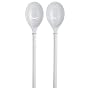 Zak Designs Happy & Cheeky White Smile Spoons, Set of 2