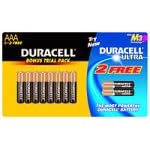 Duracell 8-Pack AAA Alkaline W/ 2 Free Ultra Batteries (MN24B8U2T)