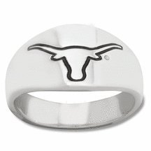 Texas Longhorns Logo Men's Enamel Band Ring (Size 11)