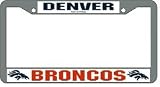 Denver Broncos Chrome License Plate Frame