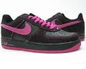 Nike Womens Nike Air Force 1 Low (black / bright rose), US Women size: 10