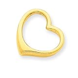14k 3-D Floating Heart Slide