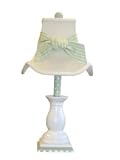 Green and White Candlestick Lamp