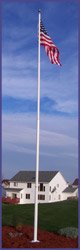 Elite 16' White Telescoping Flagpole