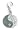 Ying Yang, 14K White Gold Diamond Charm