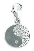 Ying Yang, 14K Gold Diamond Charm
