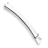 14k White Gold 4mm Domed Omega Necklace Extender - Omega Clasp