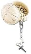 Lenox China Treasures Platinum Banded Ivory China Jewelry Box with Rosary Beads