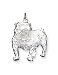 Sterling Silver Bull Dog Charm QC2667"