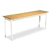Discount Skirts - HON Non-folding Utility Tables with Chrome Legs, 60" Wide, 30" Deep, Columbian Walnut Top, Black Skirt