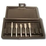 5 Piece Non Ferrous Carbide Bur Set, 1/4 in. Shank