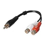 Ziotek RCA Male to RCA Female Y Cable, 6IN