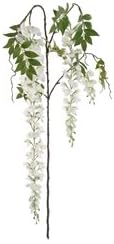 Flower and Plant Foliage, 12pc, White 69" WISTERIA SPRAY