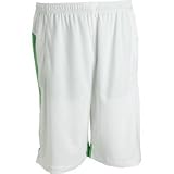 Reebok Tennis Torque 10 in. Knit Short (COLOR: White/Green, SIZE:Extra Large)
