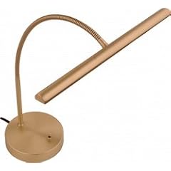 Jahn Halogen Klavierlampe Messing matt mit Flexarm Made in Germany