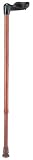 LifeCare Deluxe Aluminum Walking Stick, Left, Wood
