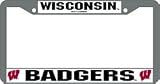 Wisconsin Badgers Chrome License Plate Frame