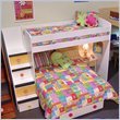 Berg Furniture Utica Twin Over Full L-shaped Wood Loft Bunk Bed with Storag ....