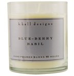 K HALL by K Hall BLUEBERRY BASIL VEGETABLE WAX CANDLE. BURNS APPROX 60 HRS.