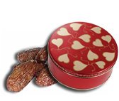 1 and 1 2 lb Bavarian Style Cinnamon Roasted Almonds Tin - Sweet Hearts by Catoctin Kettle Korn