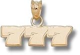 777 1/4 From Slot Machine Charm/Pendant -14K/10K, Stainless Steel or Gold Plated