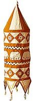 ShalinCraft Lampshades Multicolored Applique Embroidered Fabric Indian-Style (clamp073)