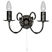 3380 2BG - 2 Light Black & Gold Wall Light