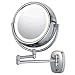 Kimball and Young Chrome Pivot Arm 5X Lighted Wall Magnifying Mirror