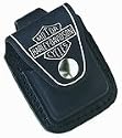 Harley Davidson Zippo Lighter Black Leather Pouch