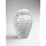 The Bendemeer Cremation Urn, A White Grain Polished Marble Urn, 3"