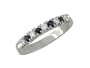 Ebony 14K Gold Diamond & Sapphire Anniversary Band